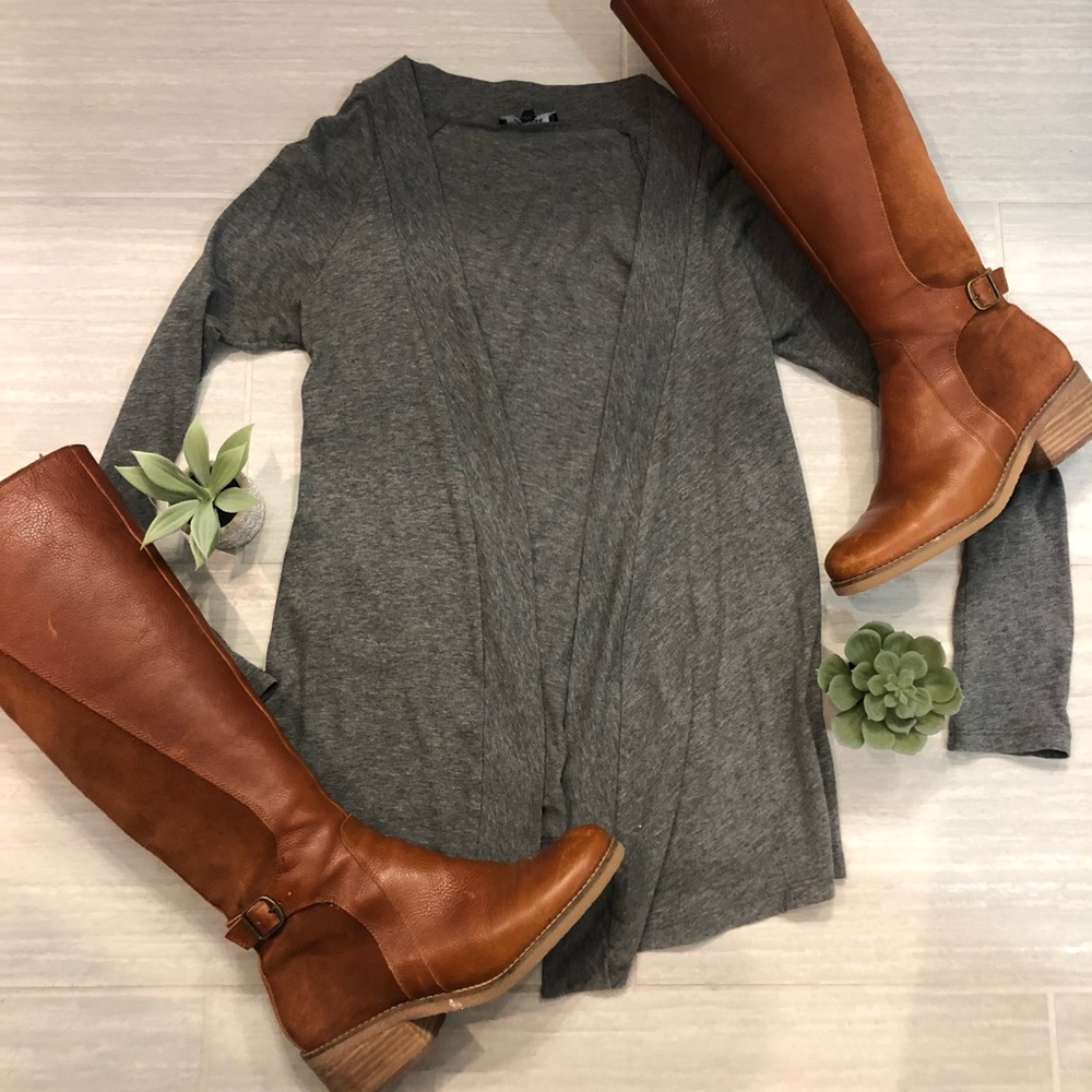 Express XS gray cardigan